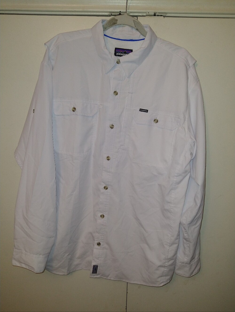 Patagonia Long Sleeve Sol Patrol II Vented Shirt Men's sz Large KBD Group Logo.